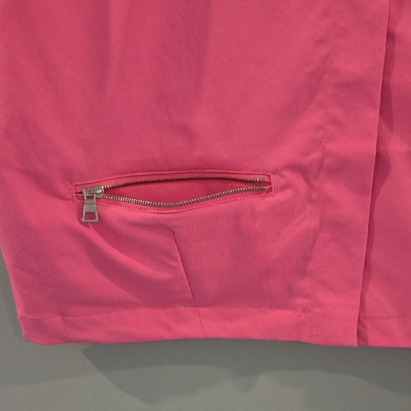 Nike HOT PINK Dri-Fit Teck Pack Cropped Snap Front Athketic Top Size Small - Picture 8 of 14